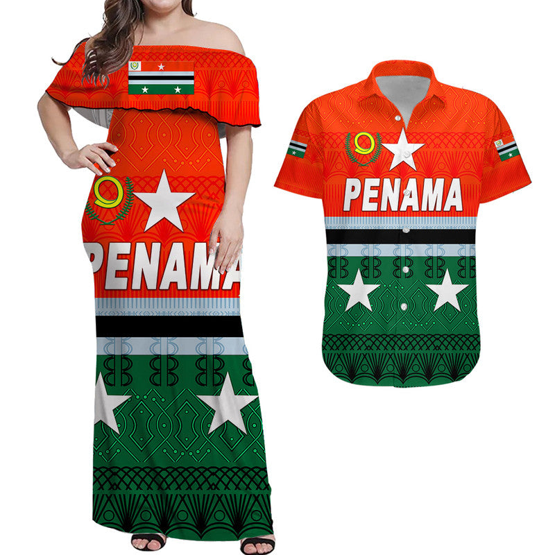 Penama Province Vanuatu Matching Hawaiian Shirt and Dress Pattern Traditional Style LT8 Orange - Polynesian Pride