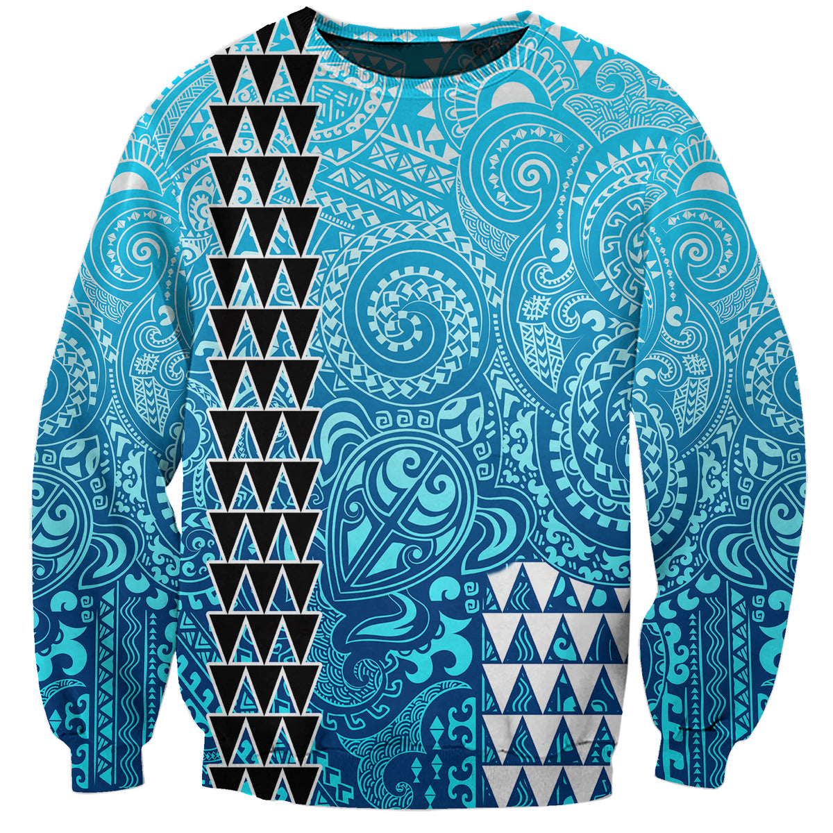 Hawaii Tribal Kakau Sweatshirt LT9 Unisex Blue - Polynesian Pride