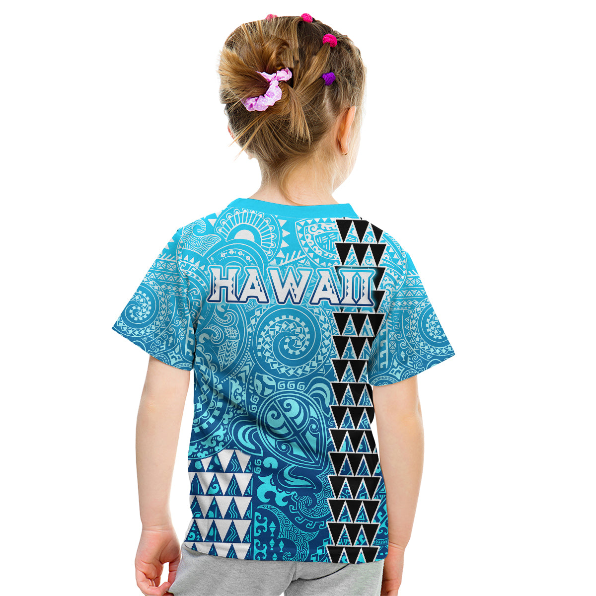 Hawaii Tribal Kakau Kid T Shirt LT9 - Polynesian Pride