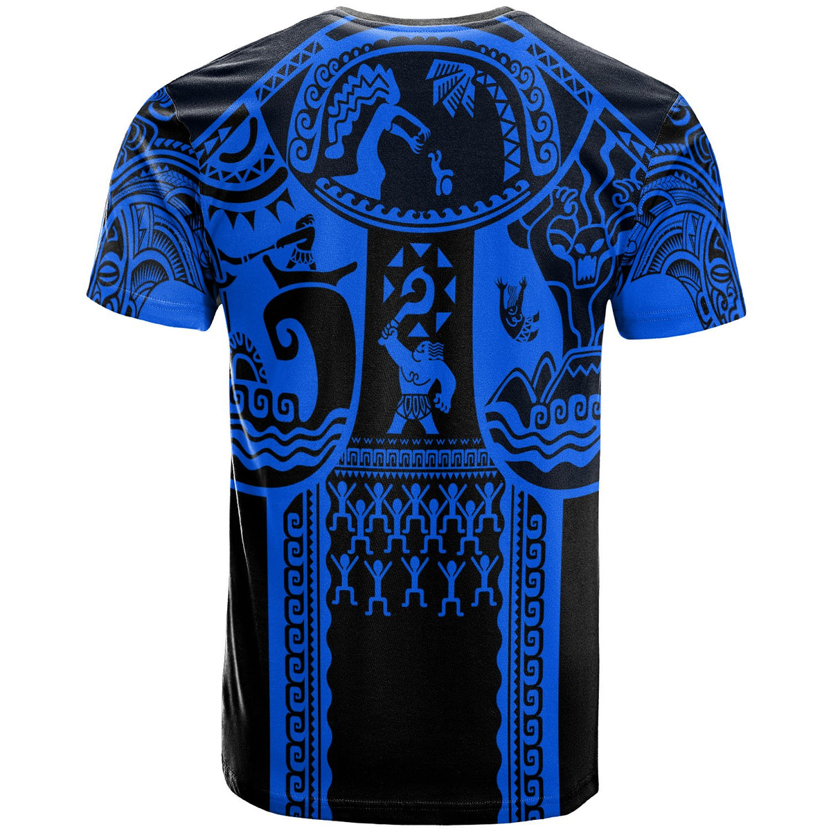 Custom Hawaii T Shirt Coat of Arm Hawaii & Polynesian Patterns Maui Tattoo - Polynesian Pride