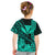 Kakau Polynesian Tribal Hawaiian Turtle with Kanaka Maoli Turquoise Kid T Shirt LT9 - Polynesian Pride