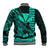 Kakau Polynesian Tribal Hawaiian Turtle with Kanaka Maoli Turquoise Baseball Jacket LT9 - Polynesian Pride