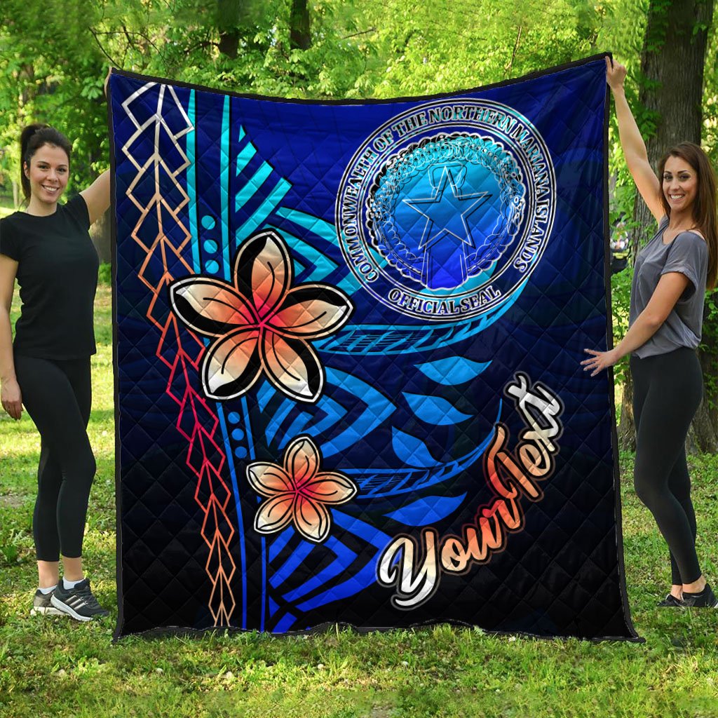 Northern Mariana Islands Custom Personalised Premium Quilt - Vintage Tribal Mountain - Polynesian Pride