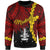 Papua New Guinea Madang Province Polynesian Sweater - Tribal Wave Tattoo Unisex Red - Polynesian Pride
