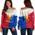 The Philippines Legend Women Off Shoulder Sweater - LT12 Red - Polynesian Pride