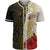 Chuuk Polynesian Baseball Shirt - Coat Of Arm With Hibiscus Gold Unisex Gold - Polynesian Pride