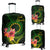 Cook Islands Polynesian Luggage Covers - Floral With Seal Flag Color Green - Polynesian Pride
