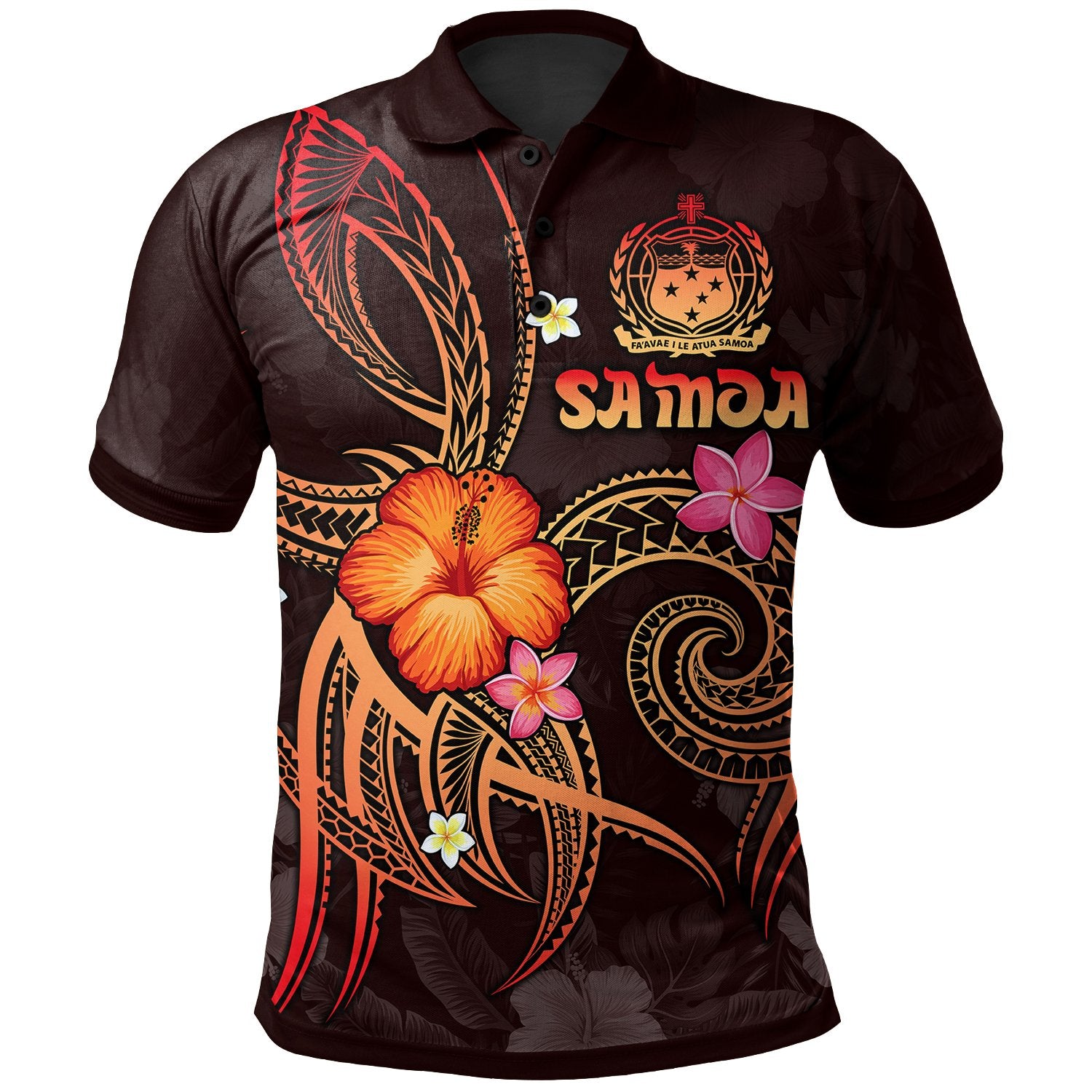 Polynesian Hawaii Polo Shirt Legend of Samoa (Red) Unisex Red - Polynesian Pride