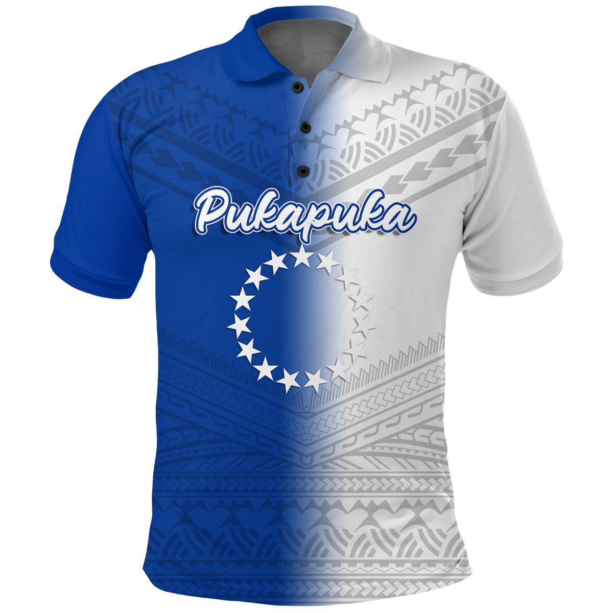 (Custom Personalised) Pukapuka Cook Islands Pride Polo Shirt - LT12 Unisex Blue - Polynesian Pride