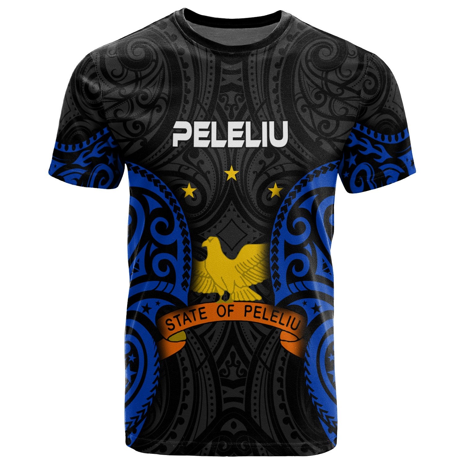 Palau Peleliu Polynesian T Shirt Palau Spirit Unisex Black - Polynesian Pride