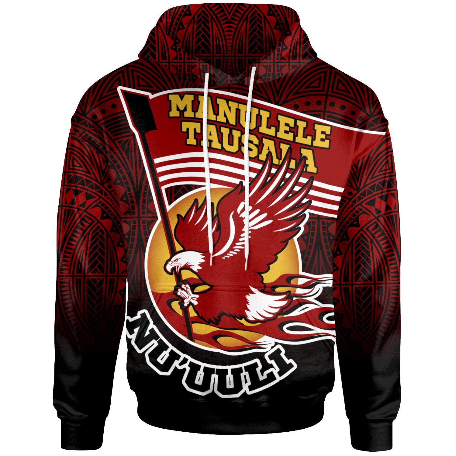 American Samoa Custom Hoodie Manulele Tausala Nuuuli (Ver 2) Unisex Red - Polynesian Pride