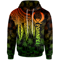 Pohnpei Hoodie Polynesian Wings (Reggae) Unisex Reggae - Polynesian Pride