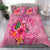 Tonga Polynesian Bedding Set - Floral With Seal Pink pink - Polynesian Pride