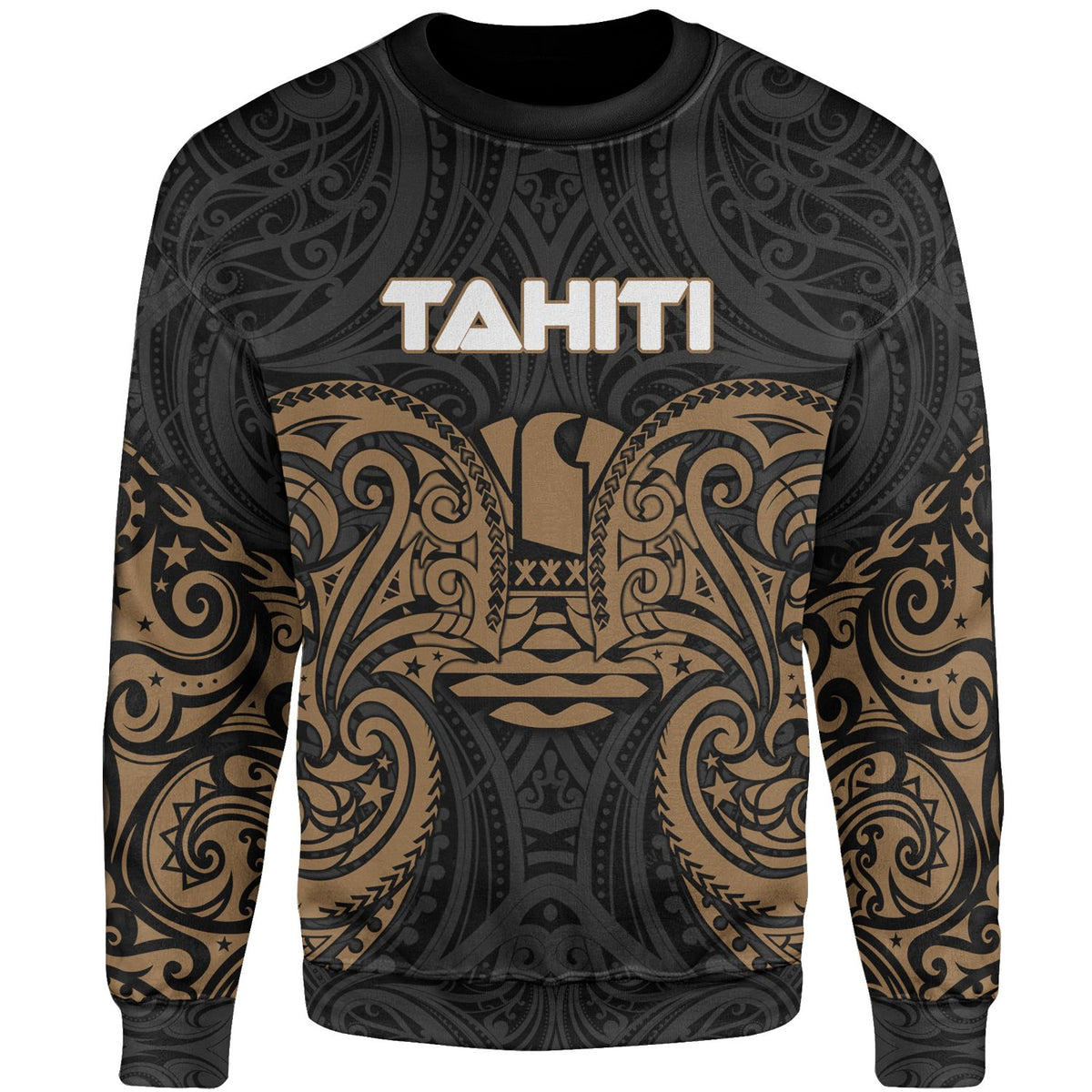 Tahiti Polynesian Sweater - Spirit Style Gold Unisex Gold - Polynesian Pride