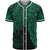 Palau Polynesian Baseball Shirt - Tribal Wave Tattoo Green Unisex Green - Polynesian Pride