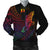 Wallis and Futuna Men's Bomber Jacket - Butterfly Polynesian Style Black - Polynesian Pride