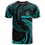 Vanuatu Polynesian All Over T Shirt Neon Blue Tribal Wave Unisex Blue - Polynesian Pride