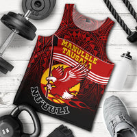 American Samoa Men's Tank Top - Manulele Tausala Nuuuli (Ver 2) Red - Polynesian Pride