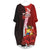 Tonga Polynesian Batwing Pocket Dress - Hibiscus With Coat Of Arm Women Black - Polynesian Pride