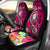 Fiji Custom Personalised Car Seat Covers - Turtle Plumeria (Pink) Universal Fit Pink - Polynesian Pride