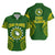 Cook Islands Rugby Hawaiian Shirt - Tribal Pattern - LT12 Unisex Green - Polynesian Pride
