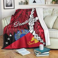 Papua New Guinea Sandaun Province Polynesian Blanket - Tribal Wave Tattoo White - Polynesian Pride