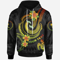 Chuuk Custom Hoodie Reggae Plumeria Flowers with Spiral Patterns Unisex Reggae - Polynesian Pride