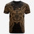 Hawaii T Shirt Polynesian Gold Turtle Tattoo Unisex Gold - Polynesian Pride