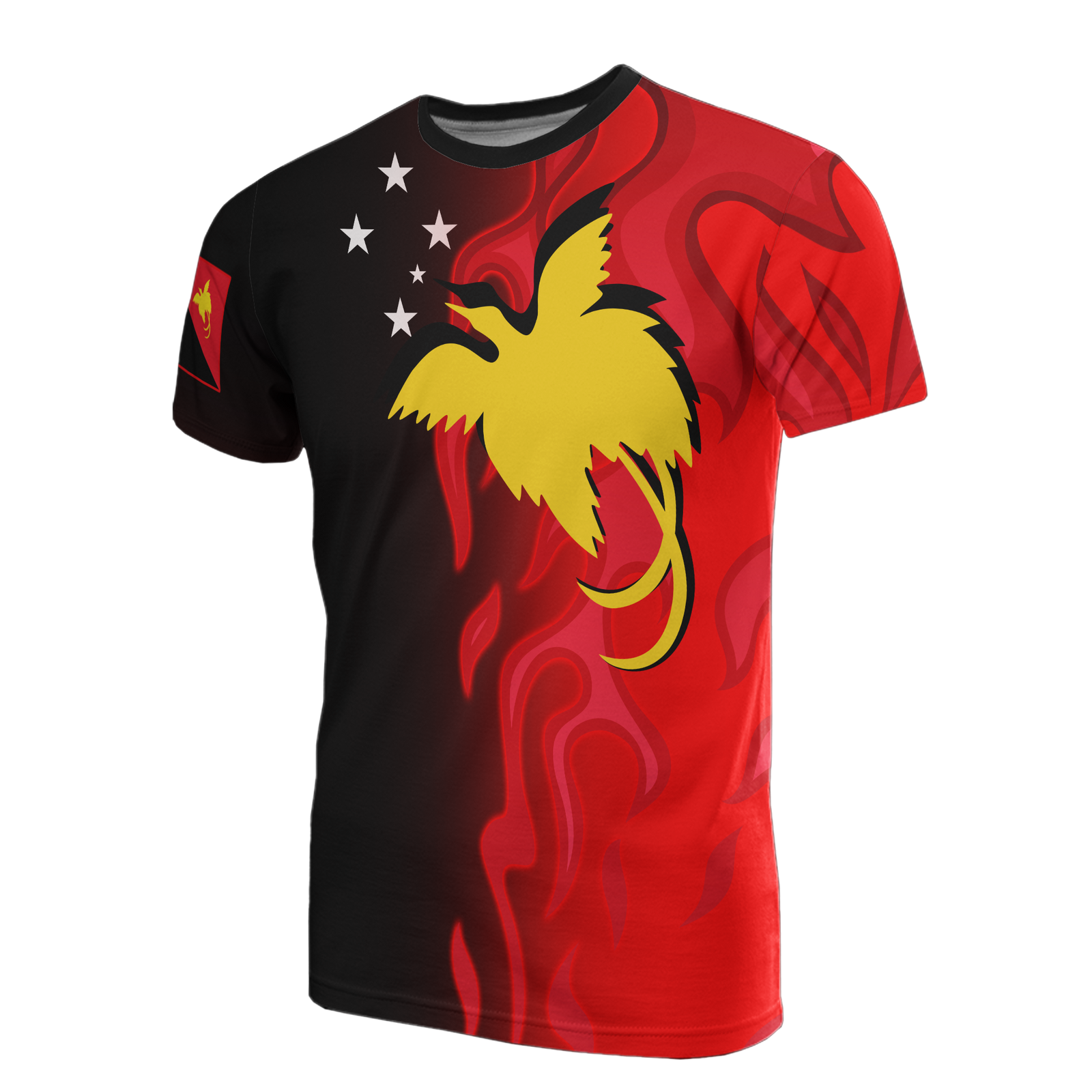 Papua New Guinea T Shirt PNG Flag Flame Unisex RED - Polynesian Pride