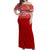 Tonga Off Shoulder Long Dress - Tongan Pattern Red Ver1 - LT12 Long Dress Red - Polynesian Pride