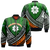 Kwajalein Atoll Tribal Pattern Bomber Jacket - LT12 Bomber Jacket Green - Polynesian Pride