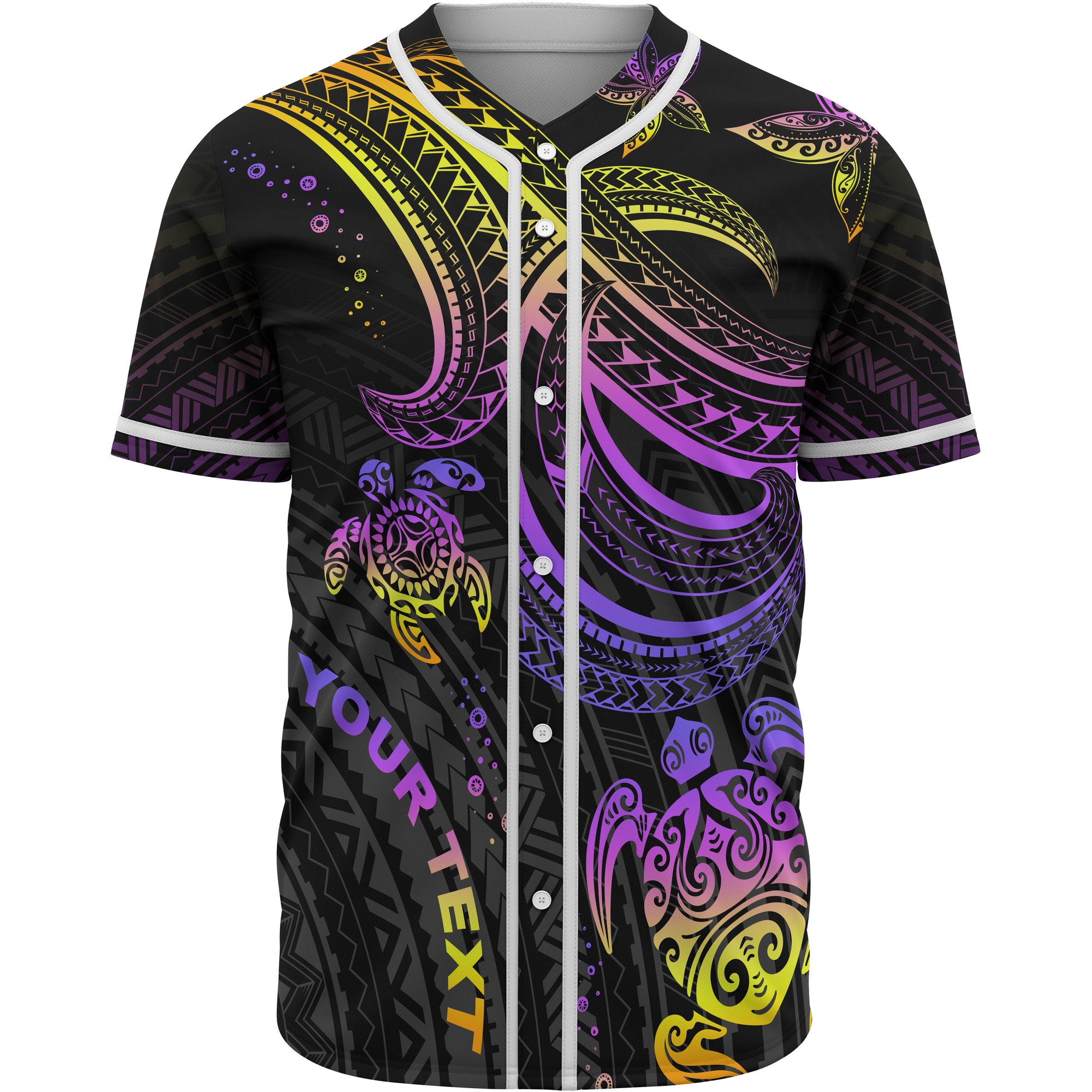 Polynesian Custom Personalised Baseball Shirt - Pink Turtle Unisex Pink - Polynesian Pride