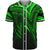 Tokelau Baseball Shirt - Green Color Cross Style Unisex Black - Polynesian Pride