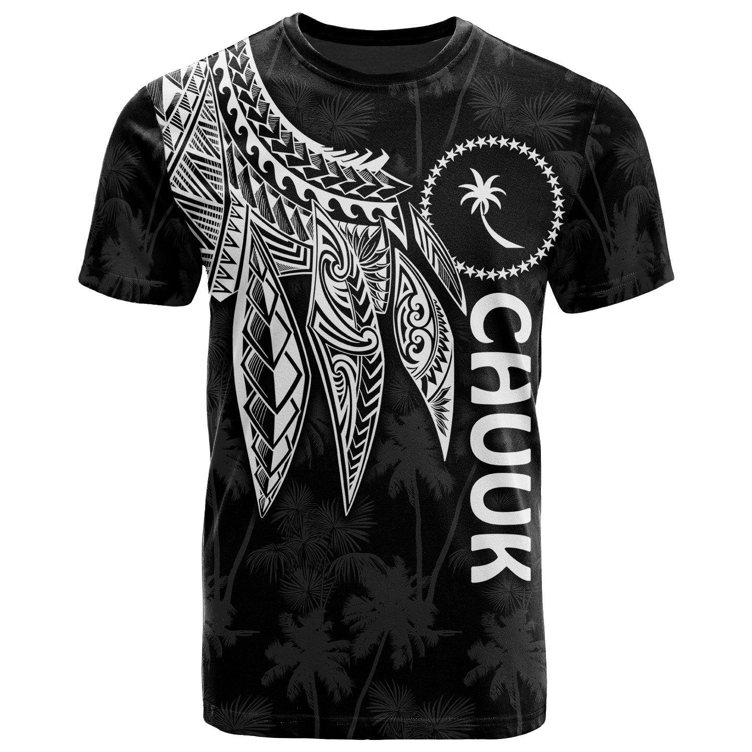 Chuuk T Shirt Polynesian Wings (White) Unisex Turquoise - Polynesian Pride