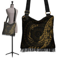 Kanaka Boho Handbag - Custom Personalised Polynesian Pattern Style Gold Color - Polynesian Pride