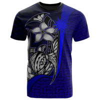 Nauru Polynesian T Shirt Blue Turtle with Hook Unisex Blue - Polynesian Pride