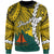 Papua New Guinea Jiwaka Province Polynesian Sweater - Tribal Wave Tattoo Unisex Yellow - Polynesian Pride