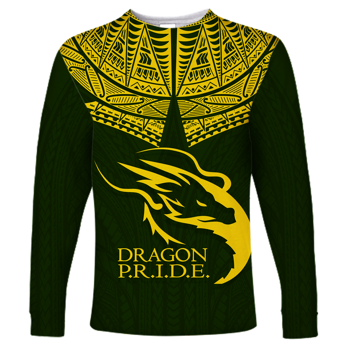 Hawaii Honokaa High & Intermediate School Long Sleeve Shirt - LT12 Unisex Green - Polynesian Pride