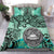 American Samoa Bedding Set - Vintage Floral Pattern Green Color Green - Polynesian Pride