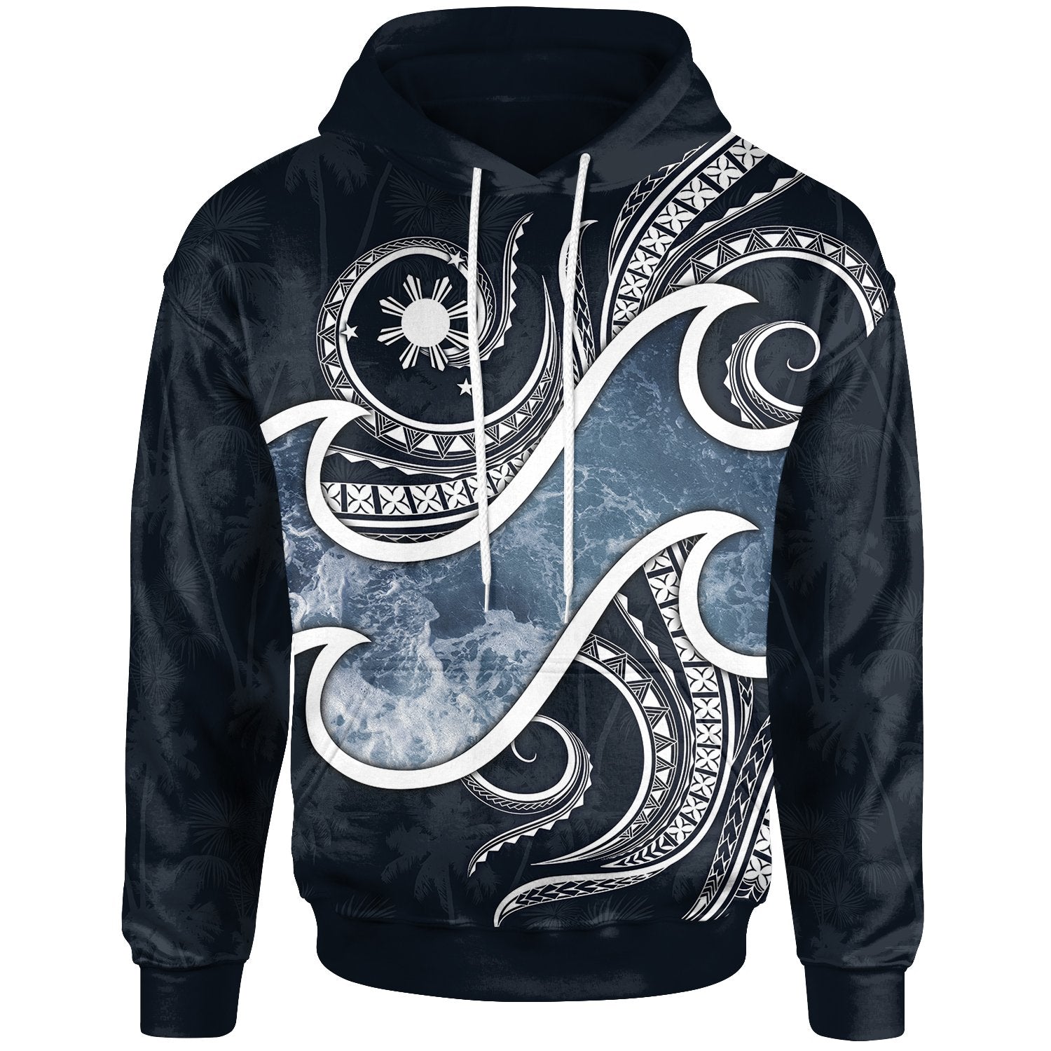 The Philippines Hoodie Ocean Style Unisex Blue - Polynesian Pride