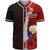 Philippines Polynesian Baseball Shirt - Coat Of Arm With Hibiscus Unisex Red - Polynesian Pride