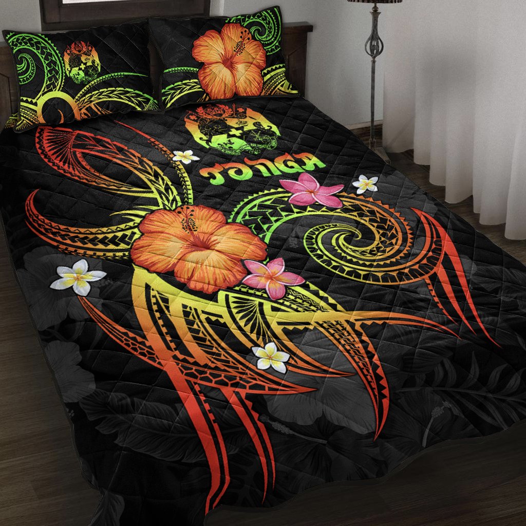 Tonga Polynesian Quilt Bed Set - Legend of Tonga (Raggae) Raggae - Polynesian Pride