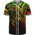 Niue Baseball Shirt - Reggae Color Cross Style Unisex Red - Polynesian Pride
