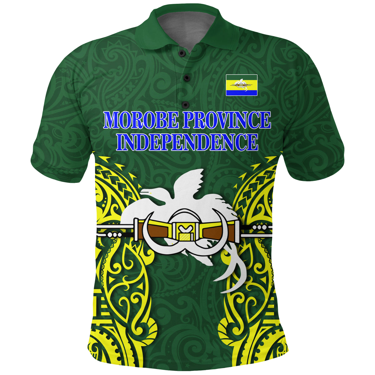 Papua New Guinea Morobe Province Independence Pride Polo Shirt LT12 Unisex Green - Polynesian Pride