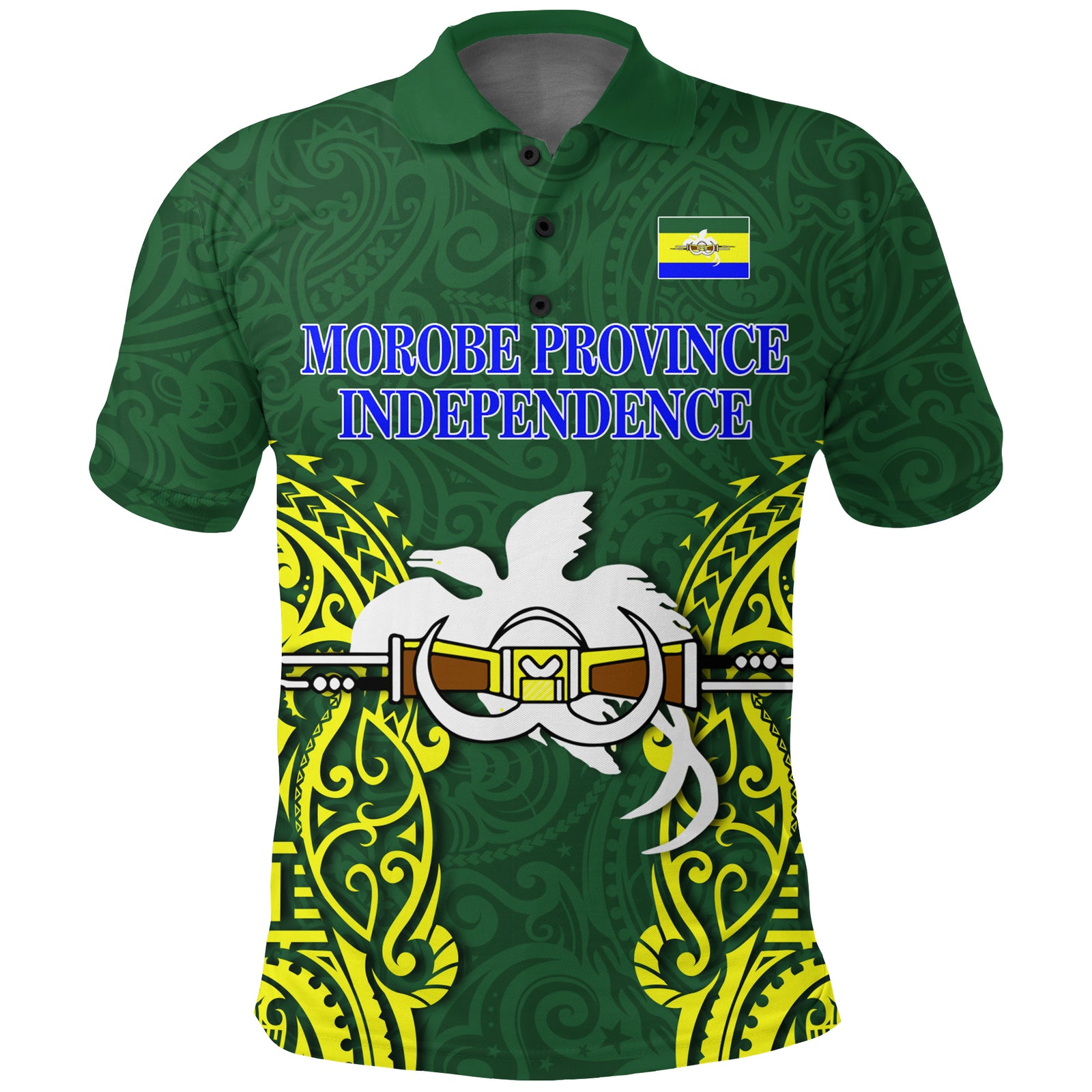 Papua New Guinea Morobe Province Independence Pride Polo Shirt LT12 Unisex Green - Polynesian Pride