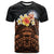Marshall Islands Custom Personalised T-shirt - Tribal Pattern Hibiscus
