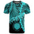 Northern Mariana Islands Polynesian T Shirt Tribal Wave Tattoo Neon Blue Unisex Neon Blue - Polynesian Pride