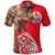 French Polynesia Polo Shirt Palm Tree Polynesian Pattern Unisex Red - Polynesian Pride
