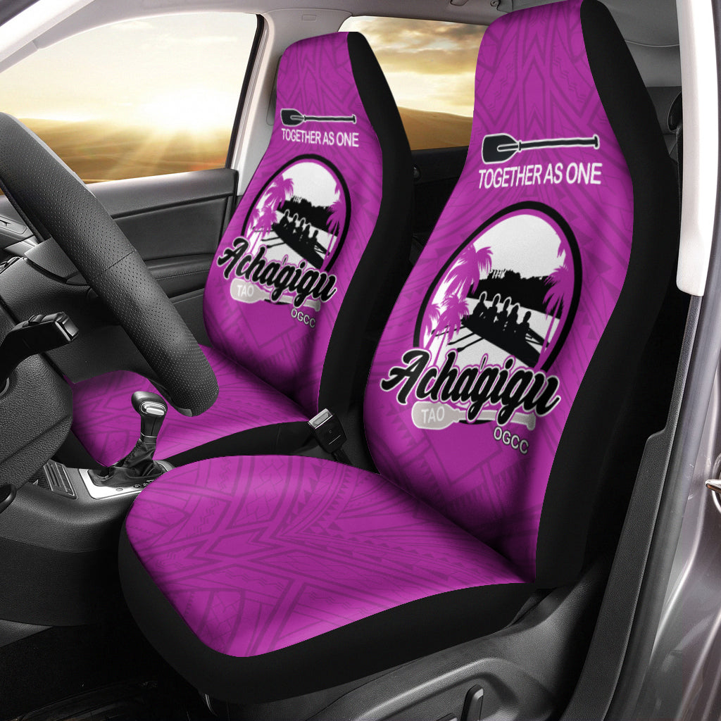 Acha'gigu Guam Canoe Club Car Seat Covers - LT12 Universal Fit Purple - Polynesian Pride