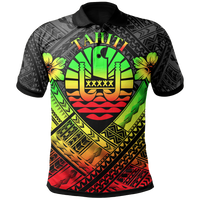 Tahiti Polynesian Polo Shirt Tahiti Reggae Seal Camisole Hibiscus Style Unisex Reggae - Polynesian Pride